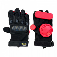 Перчатки со слайдерами для лонгборда BroStuff Black Sliders Red M