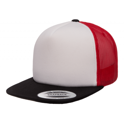 Кепка FlexFit 6005FW NO FOAM Trucker Black/White/Red