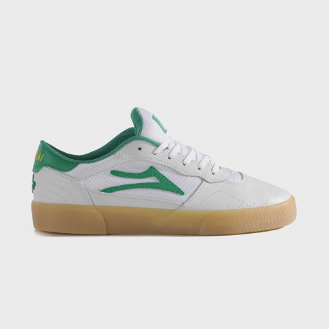 Кеды Lakai Cambridge White/Green Leather 10.5us